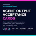 Agent Output Acceptance Cards — Check Any AI Deliverable in Minutes