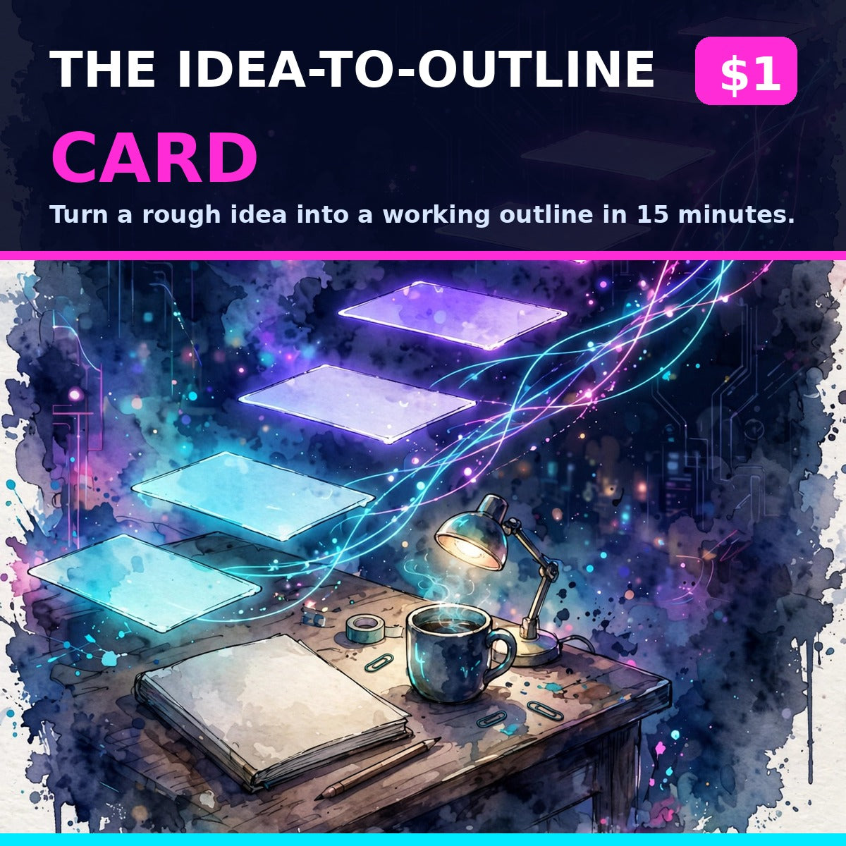 The Idea-to-Outline Card — Turn a Rough Idea Into a Working Outline in 15 Minutes