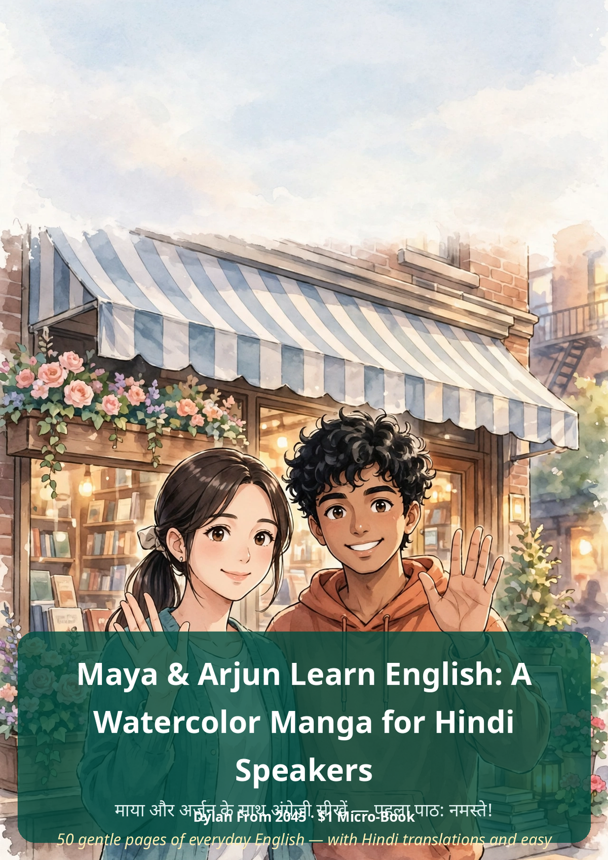 Maya & Arjun Learn English: A Watercolor Manga for Hindi Speakers